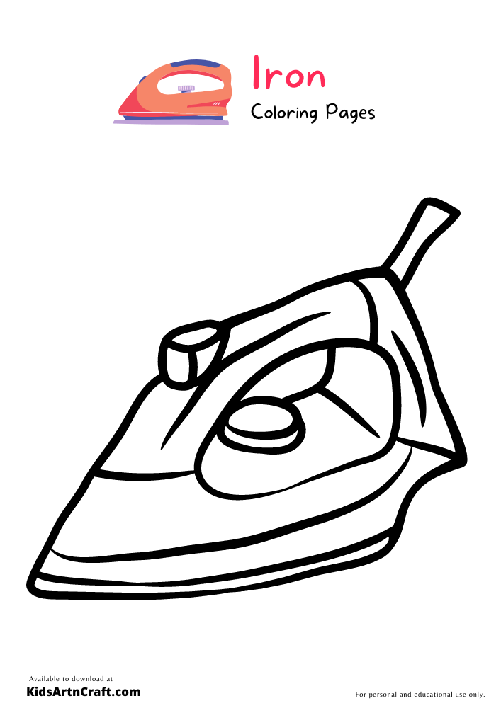 Iron Coloring Pages For Kids-Free Printable