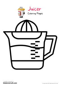 Juicer Coloring Pages For Kids-Free Printable - Kids Art & Craft