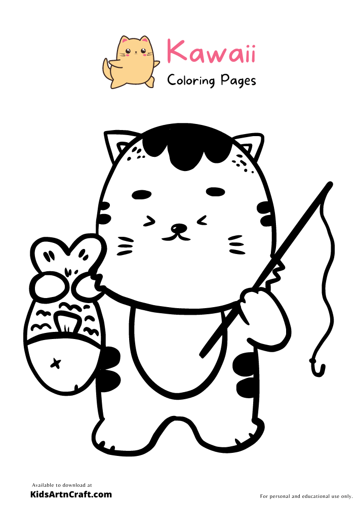 Kawaii Coloring Pages For Kids – Free Printables