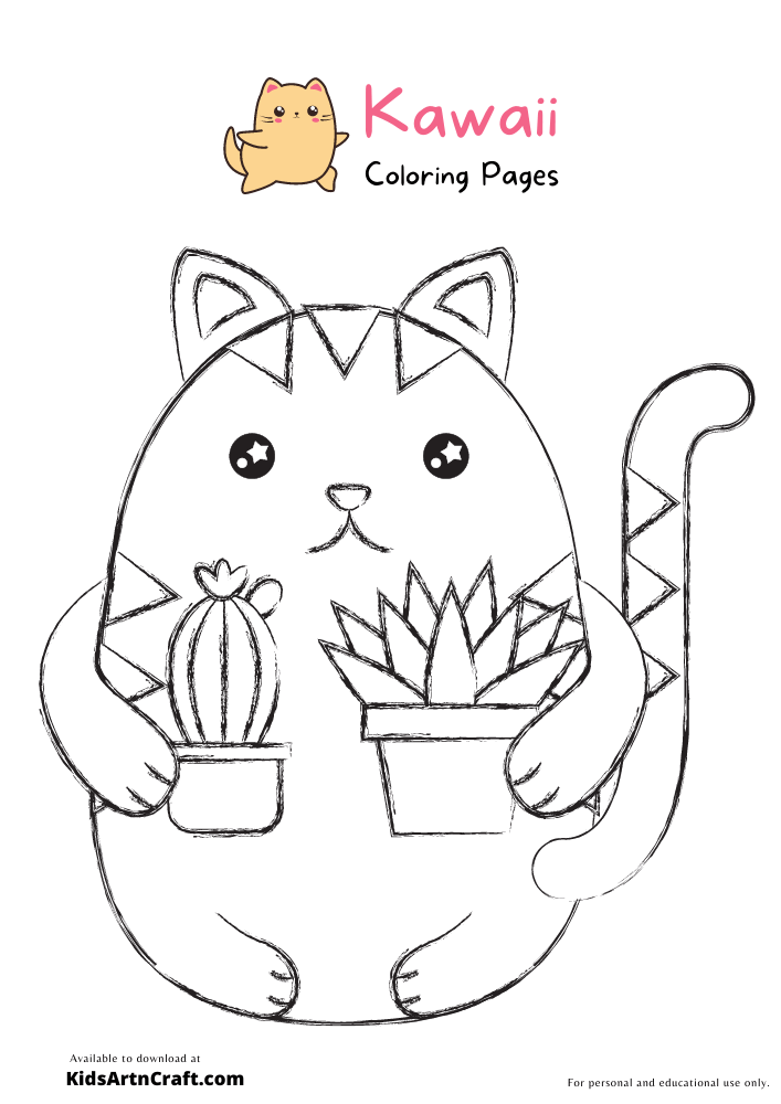 Kawaii Coloring Pages For Kids – Free Printables