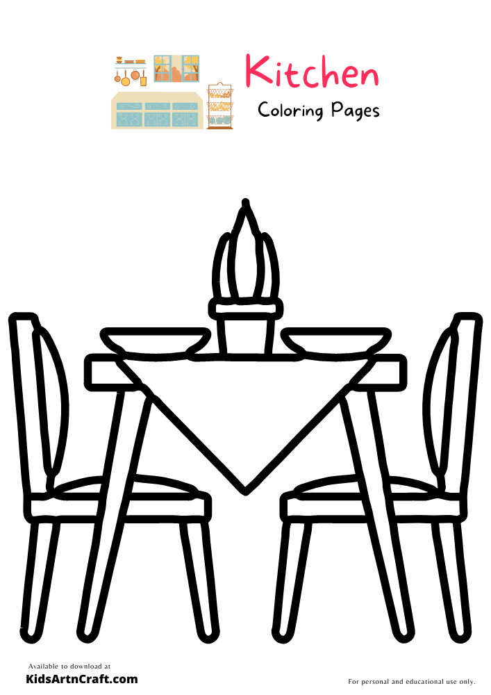 Kitchen Coloring Pages For Kids – Free Printables