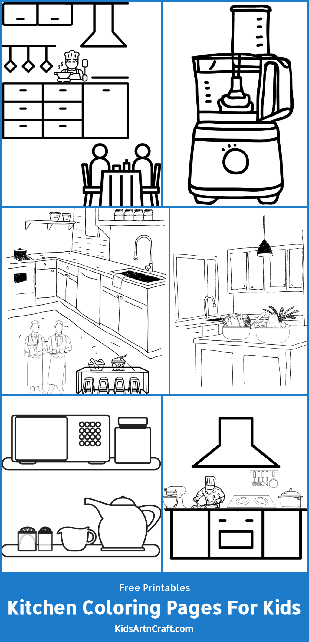 Kitchen Coloring Pages For Kids – Free Printables
