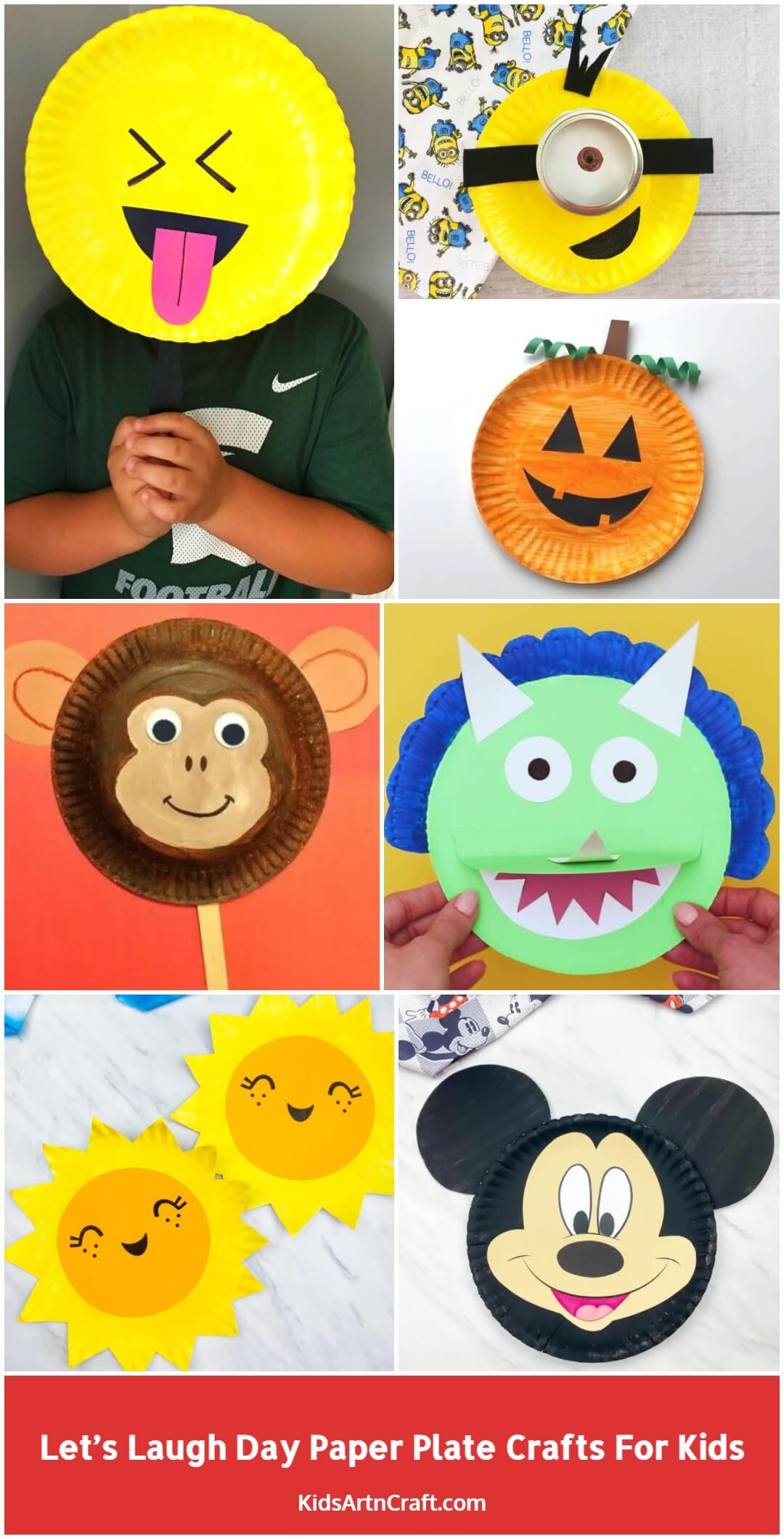 Let’s Laugh Day Paper Plate Crafts for Kids