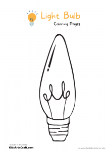 Light Bulb Coloring Pages For Kids-Free Printable - Kids Art &amp; Craft