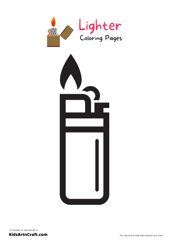 Lighter Coloring Pages For Kids - Free Printable