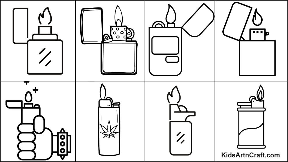 Lighter Coloring Pages For Kids - Free Printable
