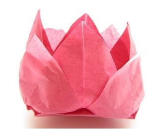 Lotus Flower Craft Ideas Using Tissue Paper Tissue Paper Origami Flower Ideas