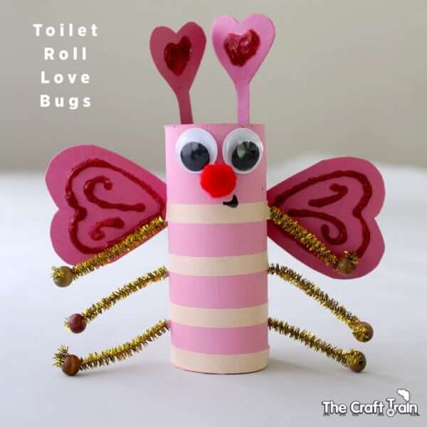 Love Bug Craft With Toilet Paper Roll