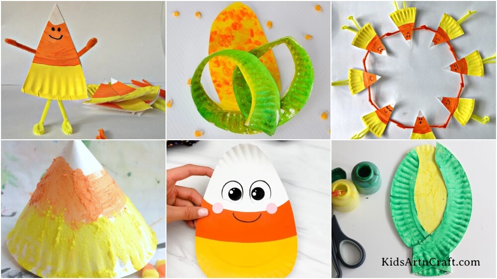 Maize Paper Plate Crafts for Kids
