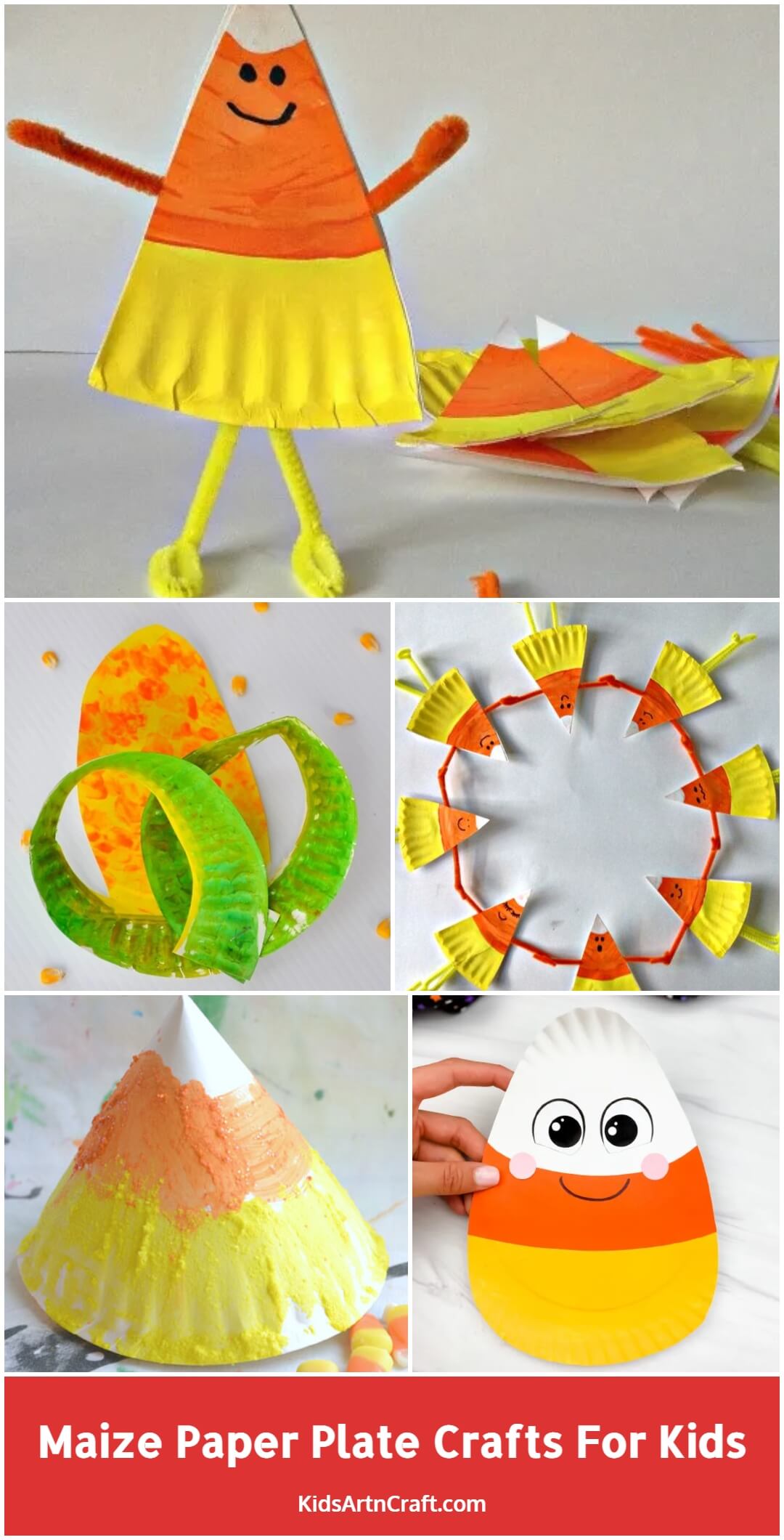 Maize Paper Plate Crafts for Kids