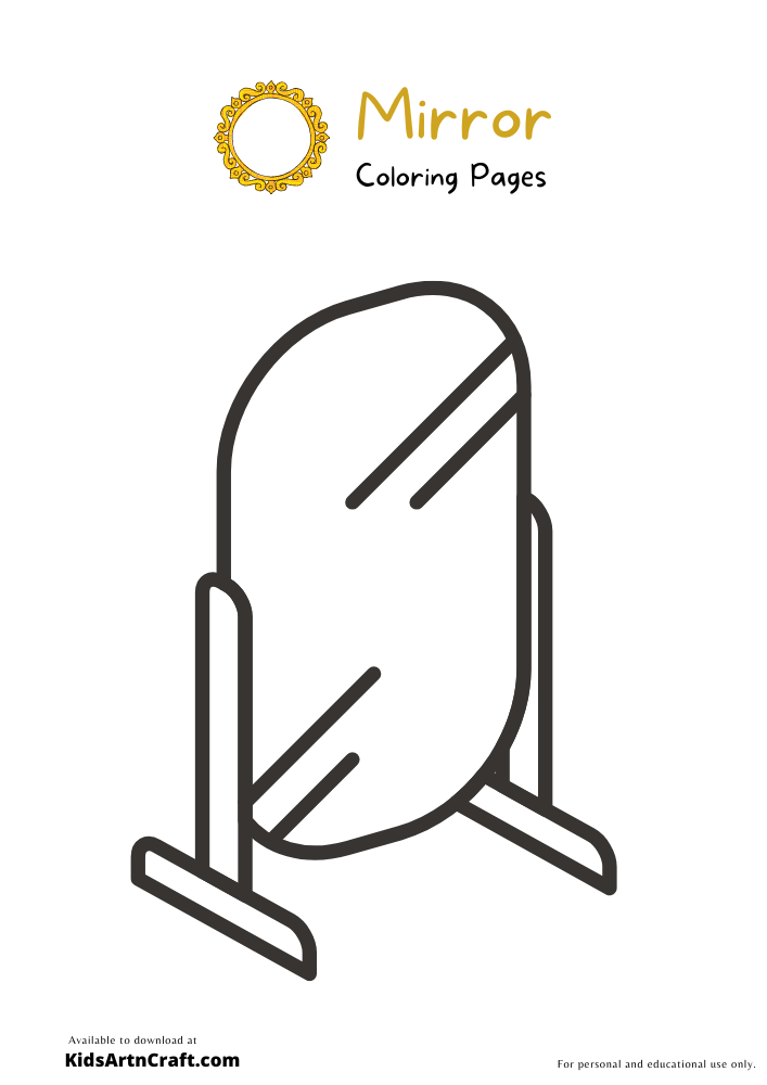 Mirror Coloring Pages For Kids – Free Printables