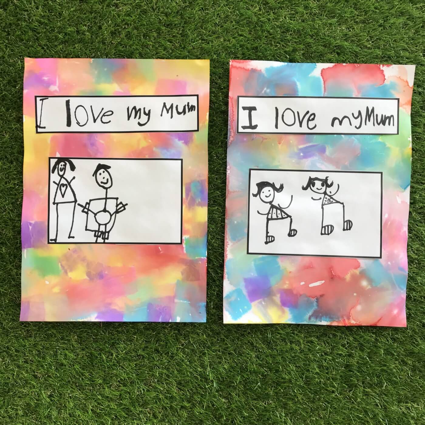 Mother's Day Crepe Paper Artwork Idea For Preschoolers