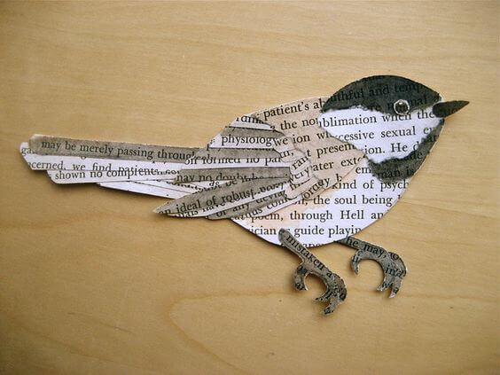 Newspaper Bird Craft Idea For Kids