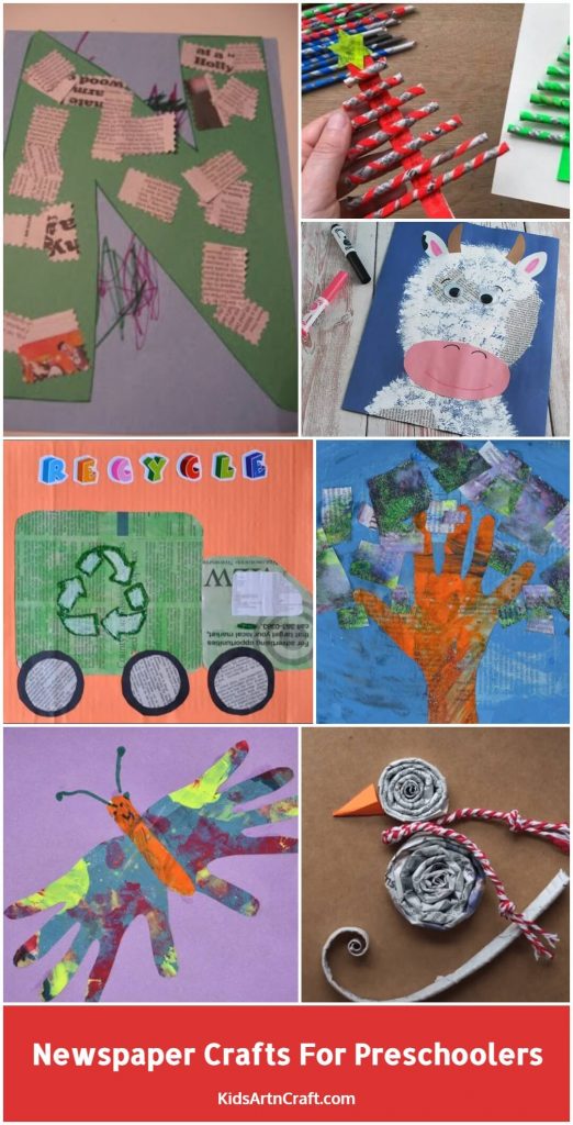 Newspaper Crafts for Preschoolers Kids Art & Craft