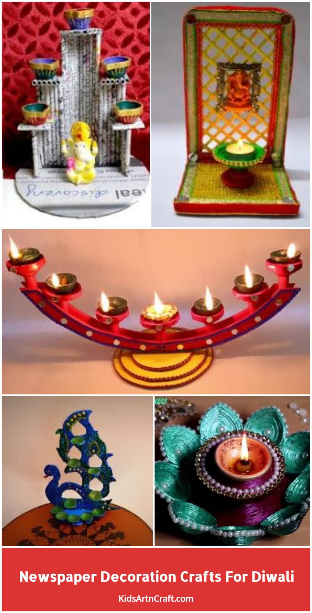 Newspaper Decoration Crafts For Diwali