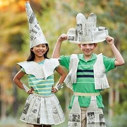 Fancy Dress Newspaper Costume Craft Idea For Competition