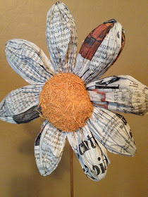 Newspaper Flower Craft Idea For Kids