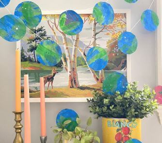 Newspaper Garland Decoration Craft For Earth Day