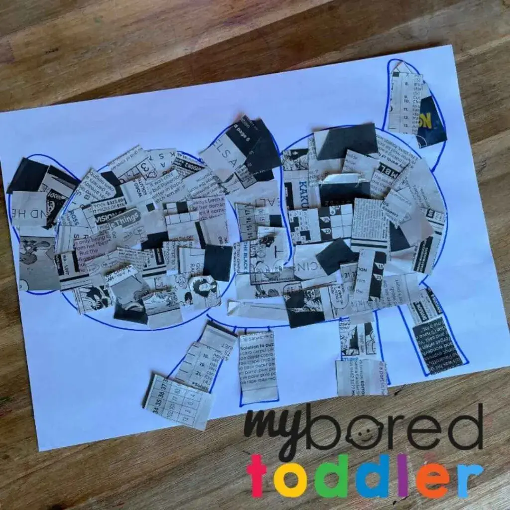 Newspaper Puppy Paper Craft For Preschoolers