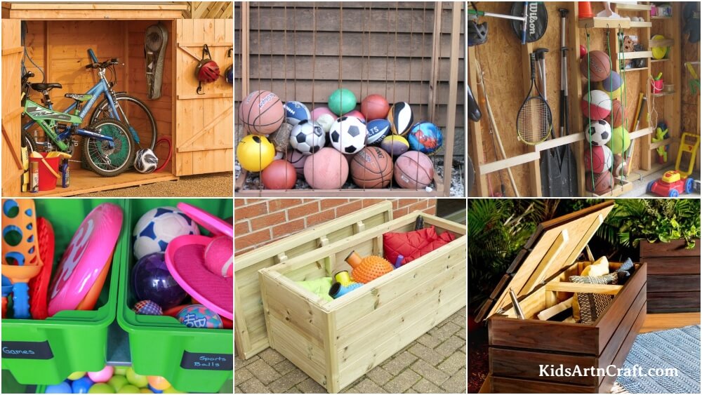 Outdoor Toy Storage Box Ideas Kids Art & Craft