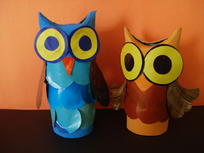 Owl Cardboard Tube Craft Template