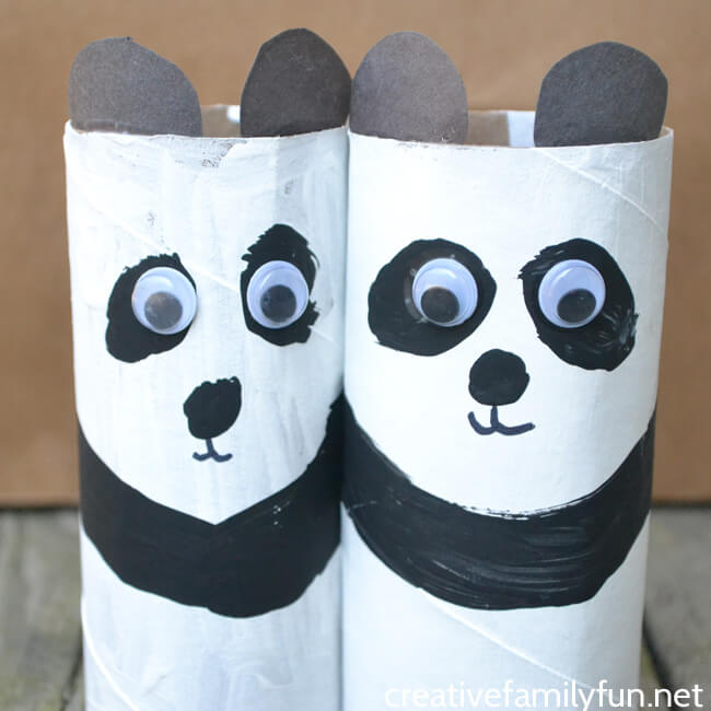 Panda Craft Using Cardboard Tube For Kids