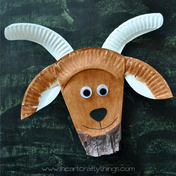 Paper Plate Billy Goat Gruff Craft Tutorial For Kids