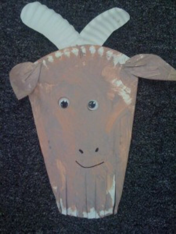 Paper Plate Goat Craft Idea For Preschoolers