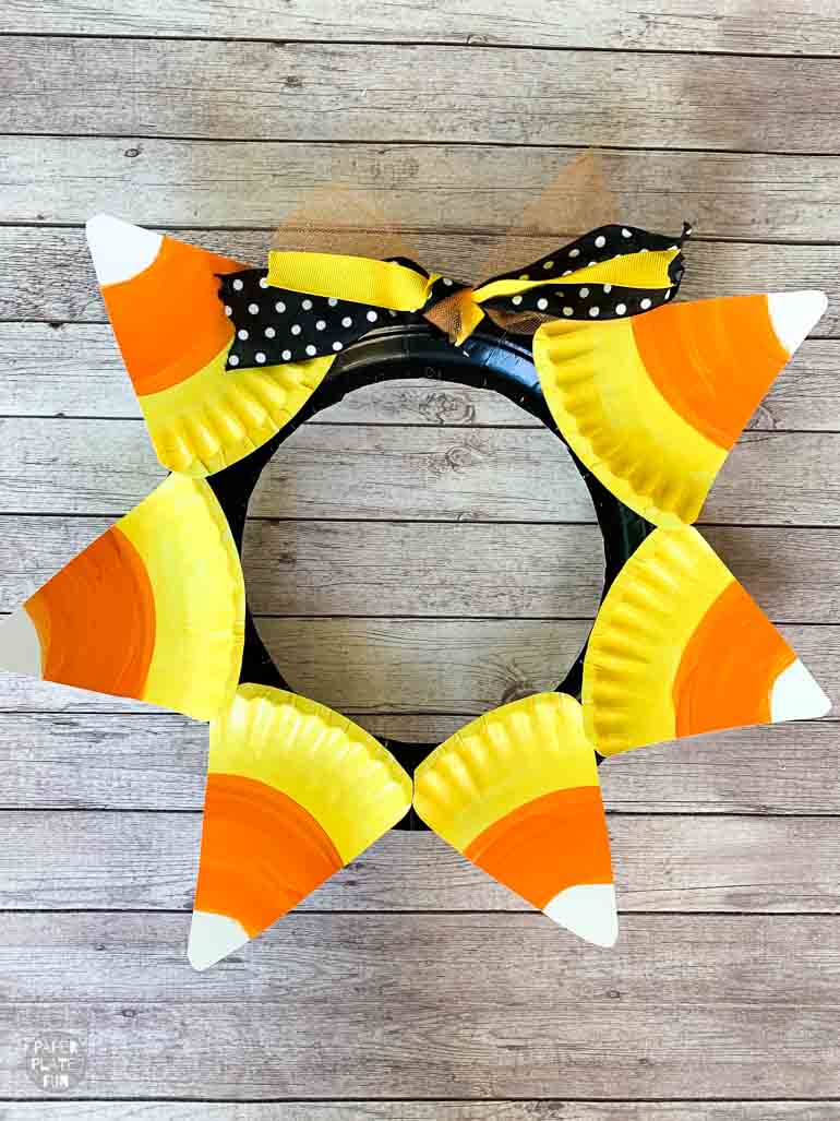 Paper Plate Halloween Wreath Craft For Kids