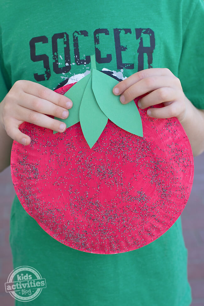Paper Plate Strawberry Fruit Craft Activity For Kids