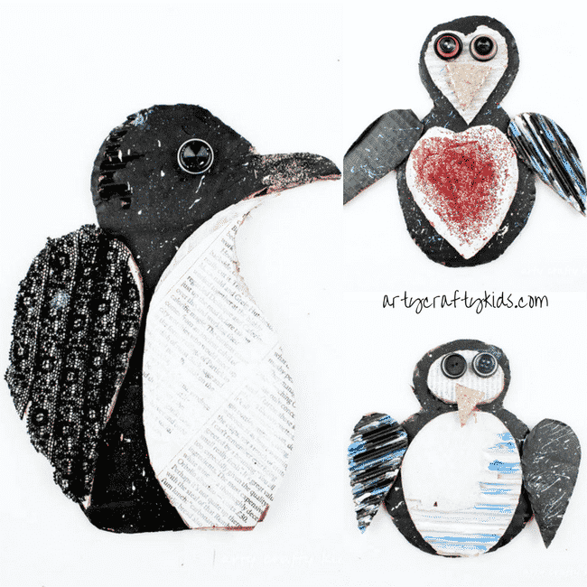 Penguin Cardboard Art & Craft For Preschoolers