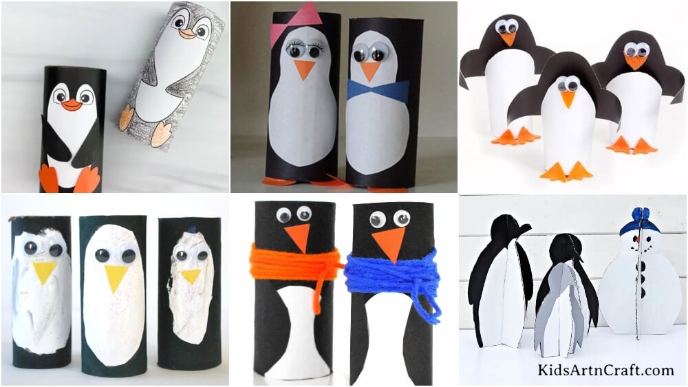 Penguin Cardboard Crafts for Kids