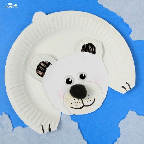 Polar Bear Craft Using Paper Plate