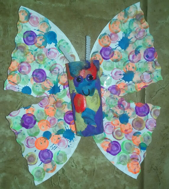 Printed Butterfly Craft With Toilet Paper Roll