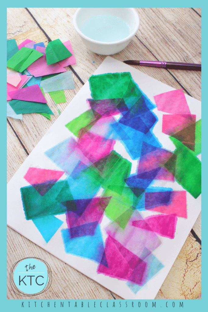 Process Painting Art Activity Using Tissue Paper