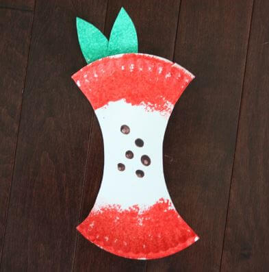 Quick & Easy Apple Core Craft Using Paper Plate