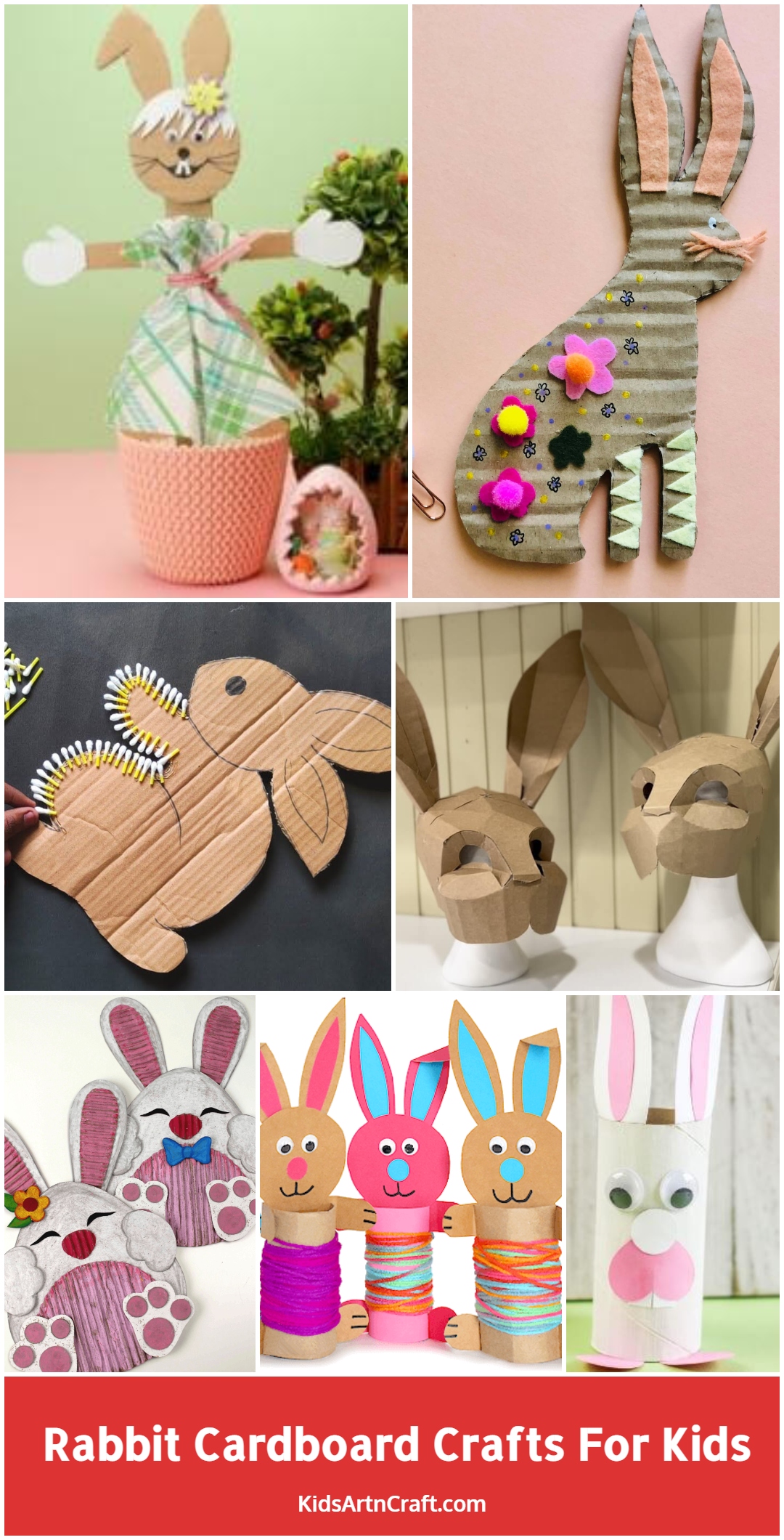 Rabbit Cardboard Crafts For Kids