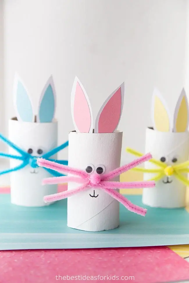 Toilet Paper Roll Farm Animal Crafts Rabbit Craft With Toilet Paper Roll