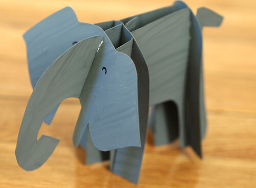 Recycled 3D Elephant Cardboard Craft For Kids
