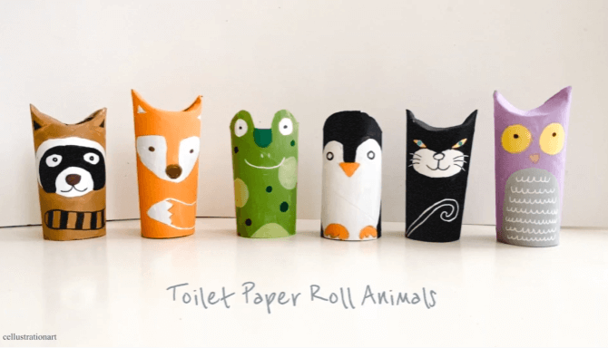 Toilet Roll Animal Crafts for Kids Recycled Animal Craft With Toilet Paper Roll