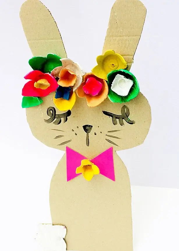 Recycled Cardboard Bunny Craft Using Paper