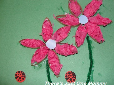 Recycled Flower Craft With Toilet Paper Roll