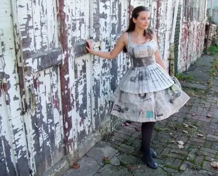 Recycled Halloween Newspaper Costume Craft Idea Step By Step