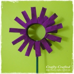 Recycled Toilet Paper Roll Flower Craft For Kindergartners