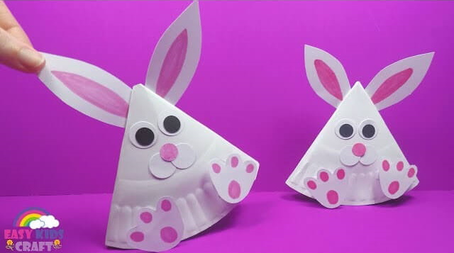 Rocking Paper Plate Easter Bunny Craft