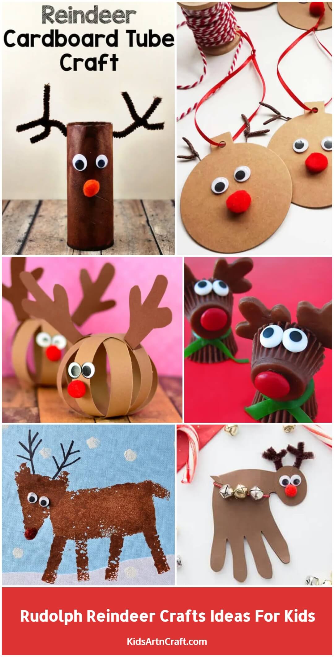 Rudolph Reindeer Crafts Ideas For Kids