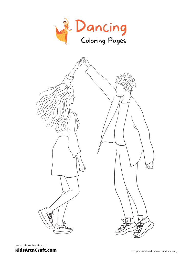 Salsa Dancing Coloring Pages For Kids – Free Printables