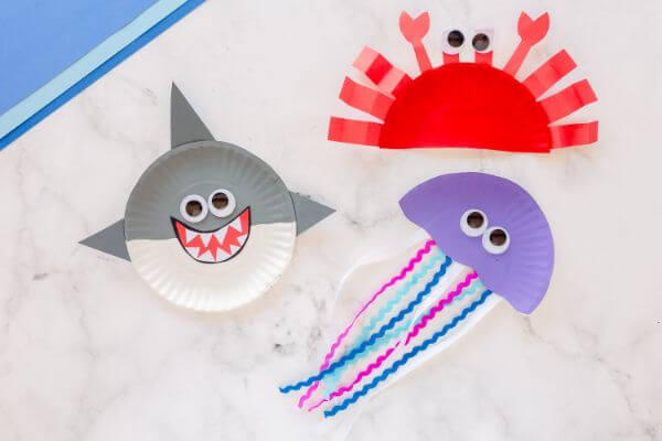 Sea Animals Craft With Paper Plate