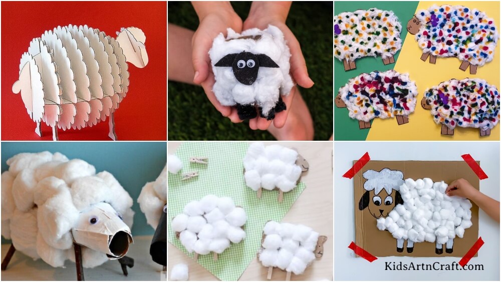 Sheep Cardboard Crafts For Kids