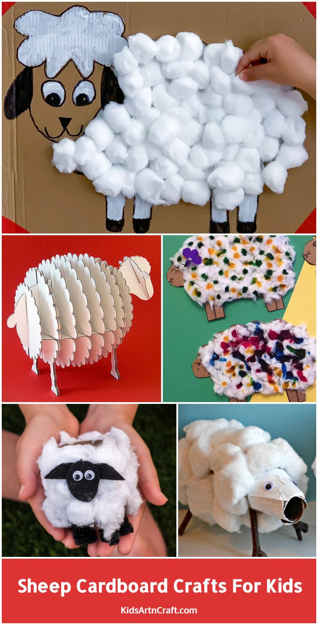 Sheep Cardboard Crafts For Kids